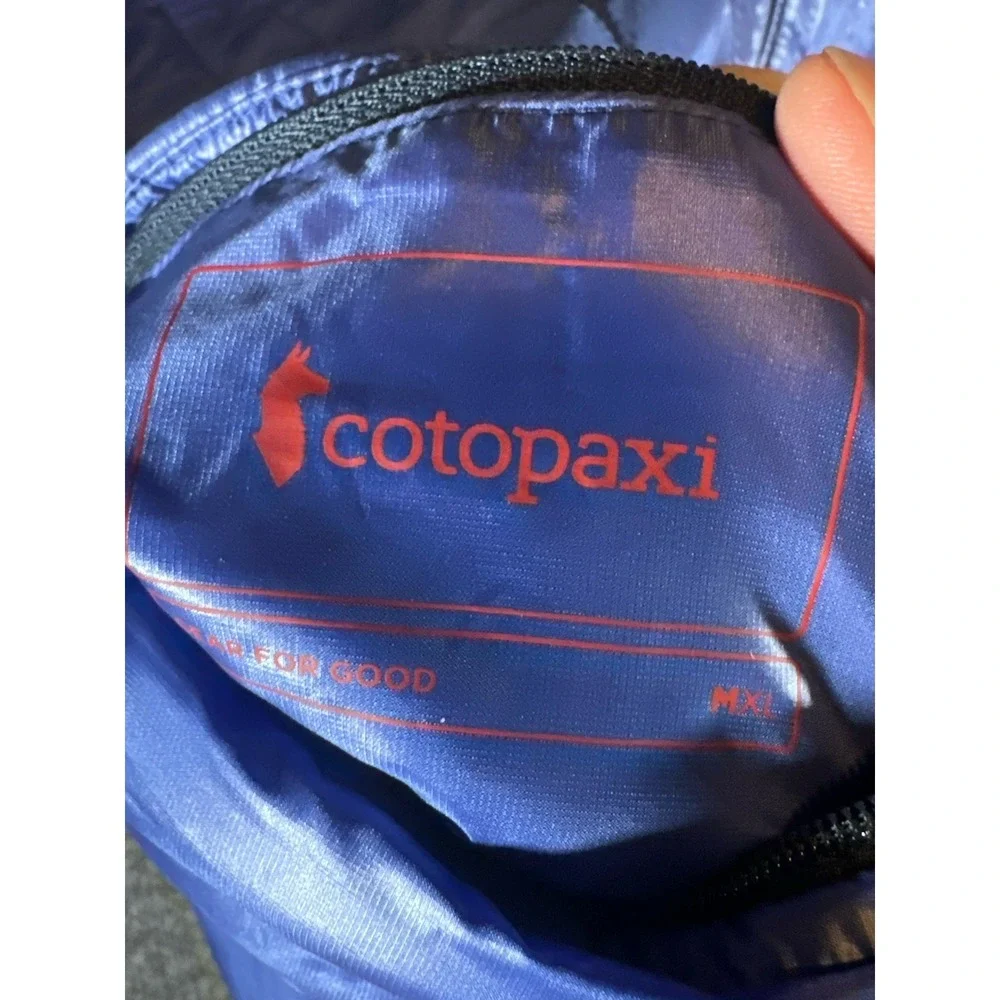Cotopaxi Kusa Jacket Men XL Blue Quilted Llama Fiber Insulated Packable Puffer